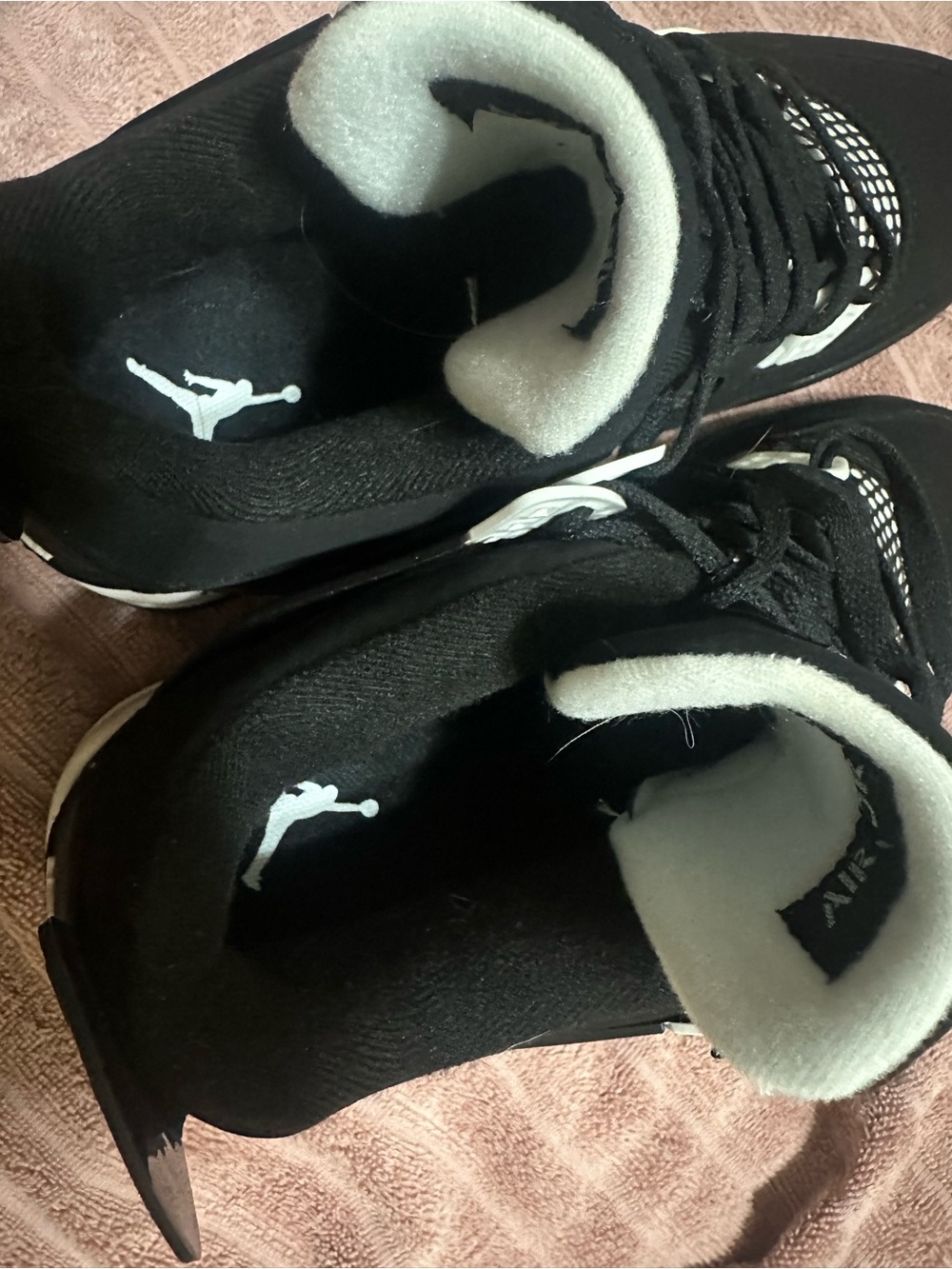 Jordan Men's Black and White High-Top Athletic Sneakers
